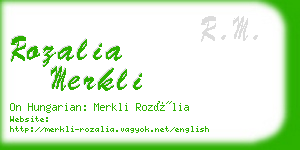 rozalia merkli business card